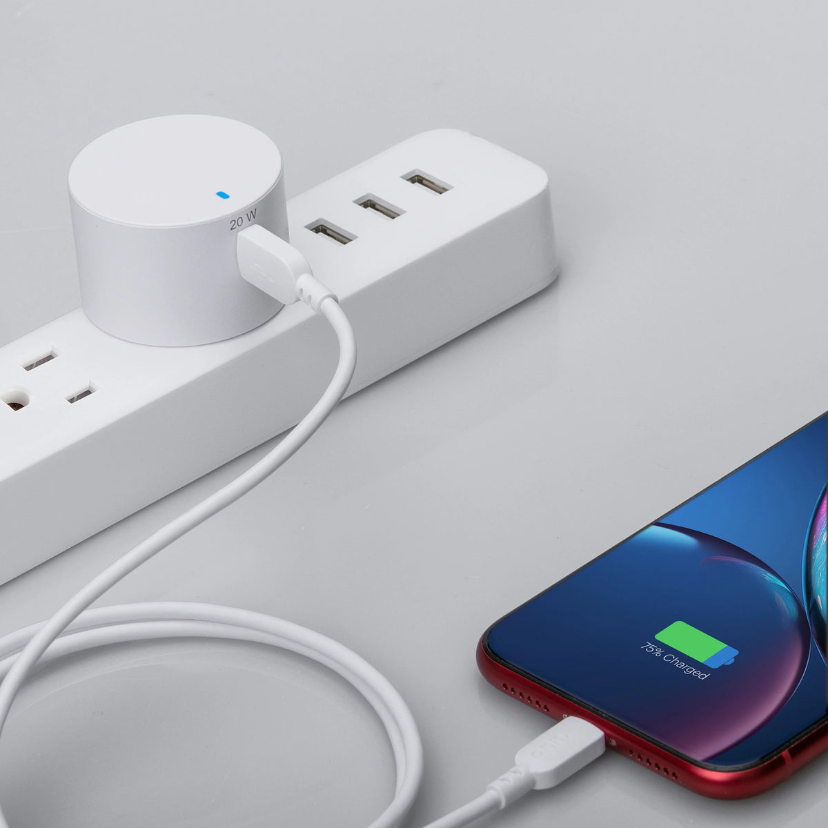 20W Power Delivery Wall Charging Kit with Lightning to USB-C Cable, White A367218