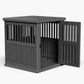 Dog Crate Furniture End Table with Lockable Latch O76858