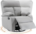 Small 360° Swivel Rocking Recliner with Adjustable Footrest V202
