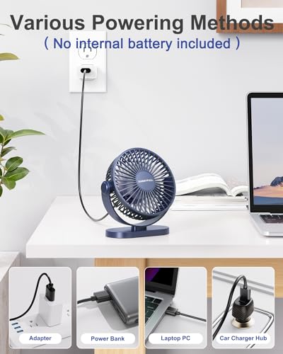 White 5 Inch USB Desk Fan B801628