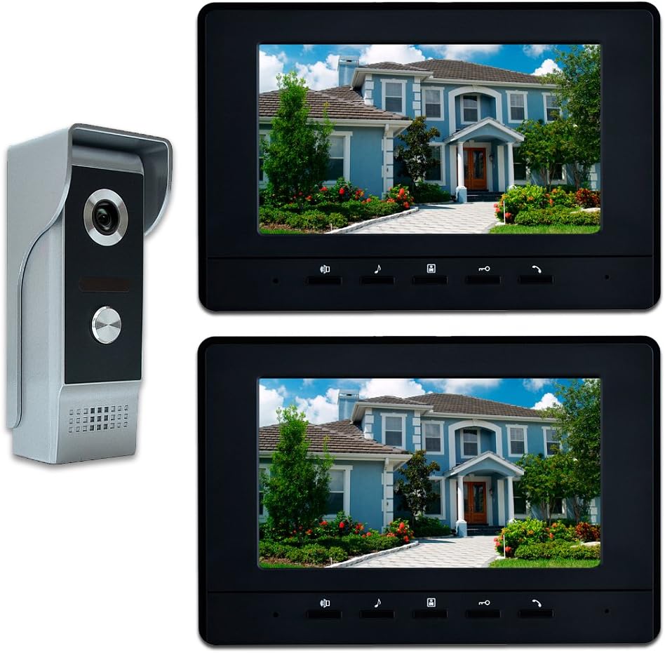 Wired Video Intercom System with 7 Inches Doorbell R9291