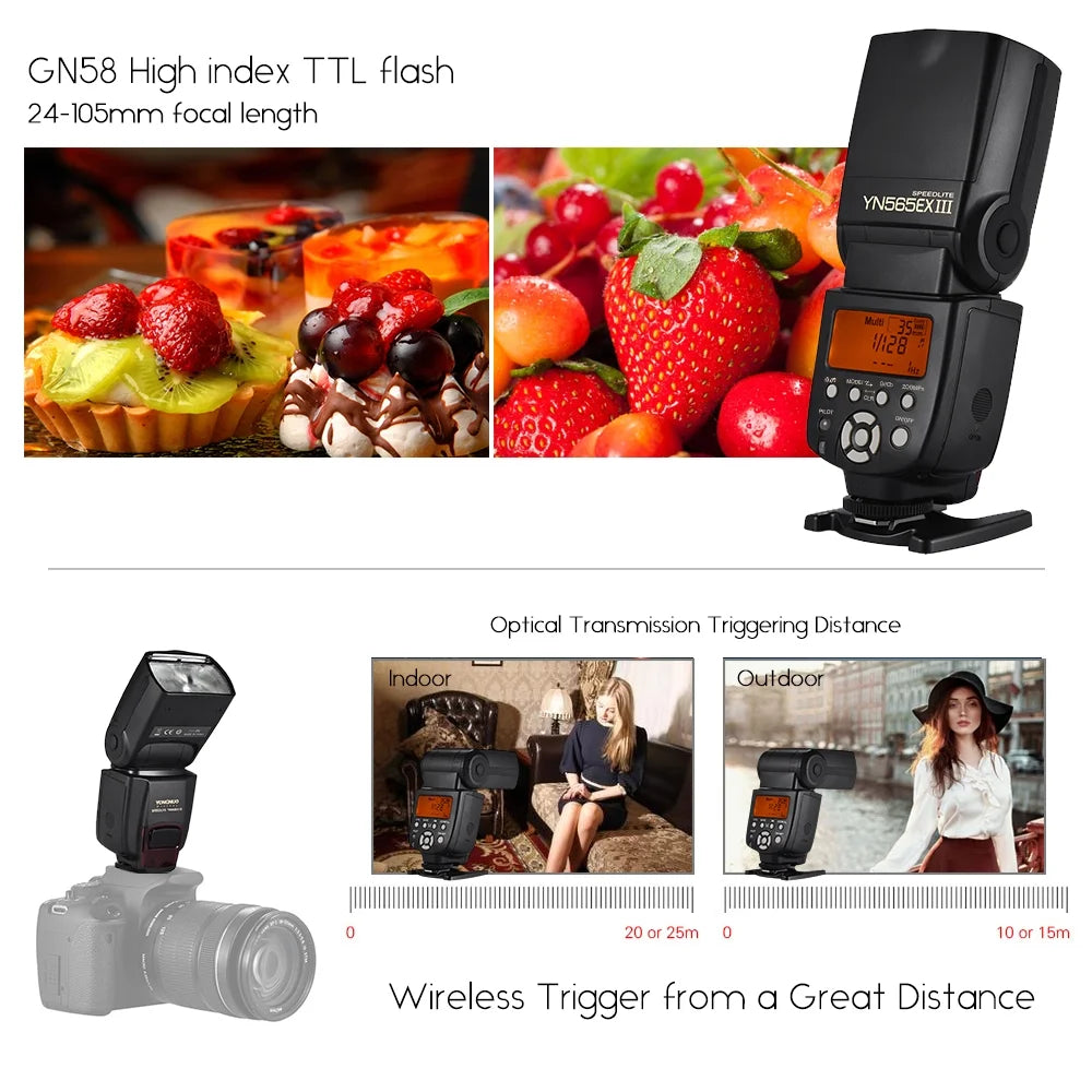 Wireless TTL Slave Flash Speedlite GN58 for Nikon DSLR X94813