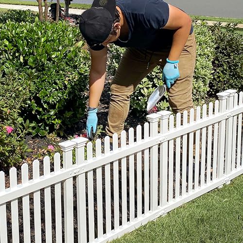 White Vinyl 3 Panels Garden Fence Kit Z7246