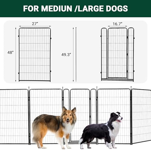 40 inch 18 Ft 8 Panels Heavy Duty Metal Dog Playpen P9901