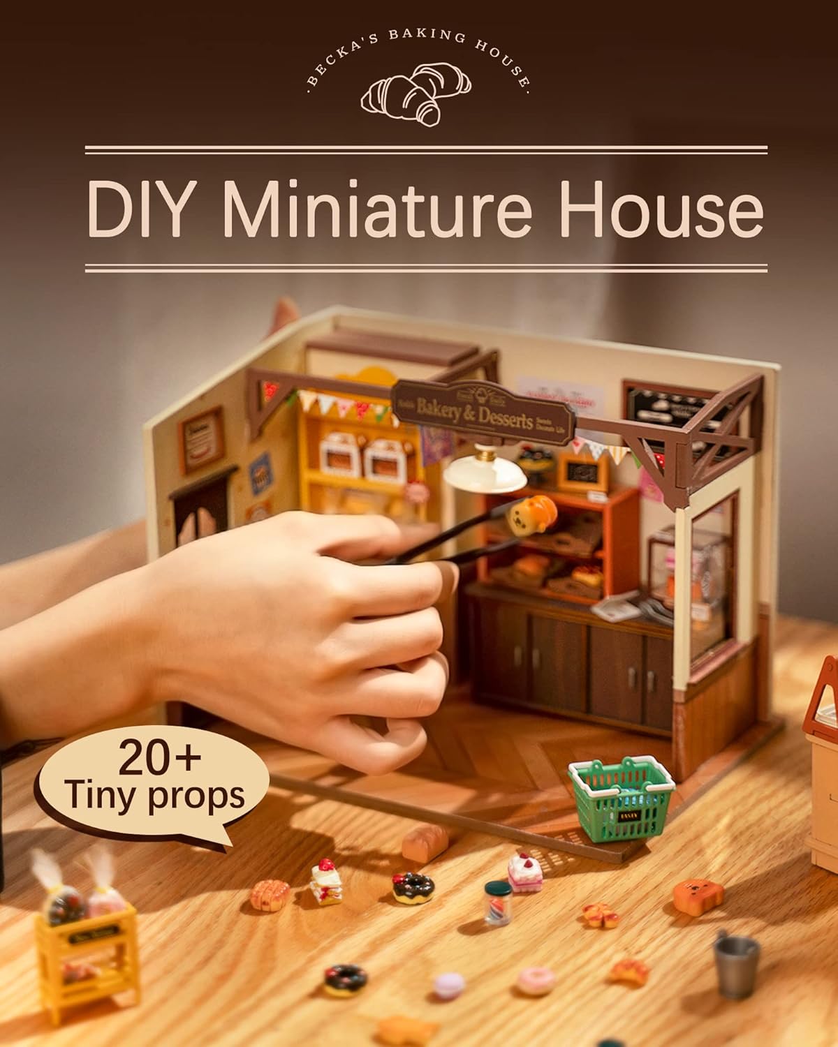 Miniature Dollhouse Kit with LED Lights Q601520