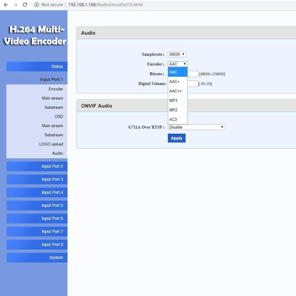 8 Channel 1080P H.265 H.264 HDMI Video Encoder IPTV Encoder F4691