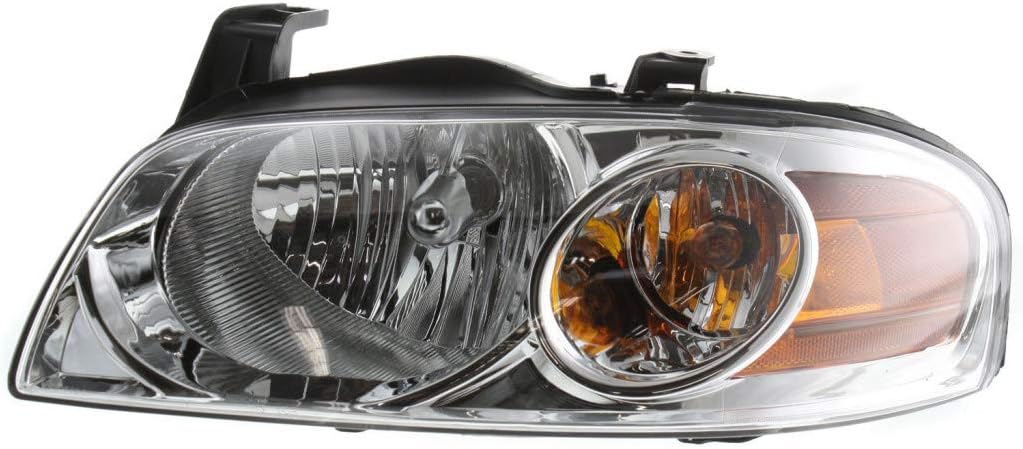 Headlight Assembly Passenger Side Chrome with Bulbs Pack of 2 Q25194
