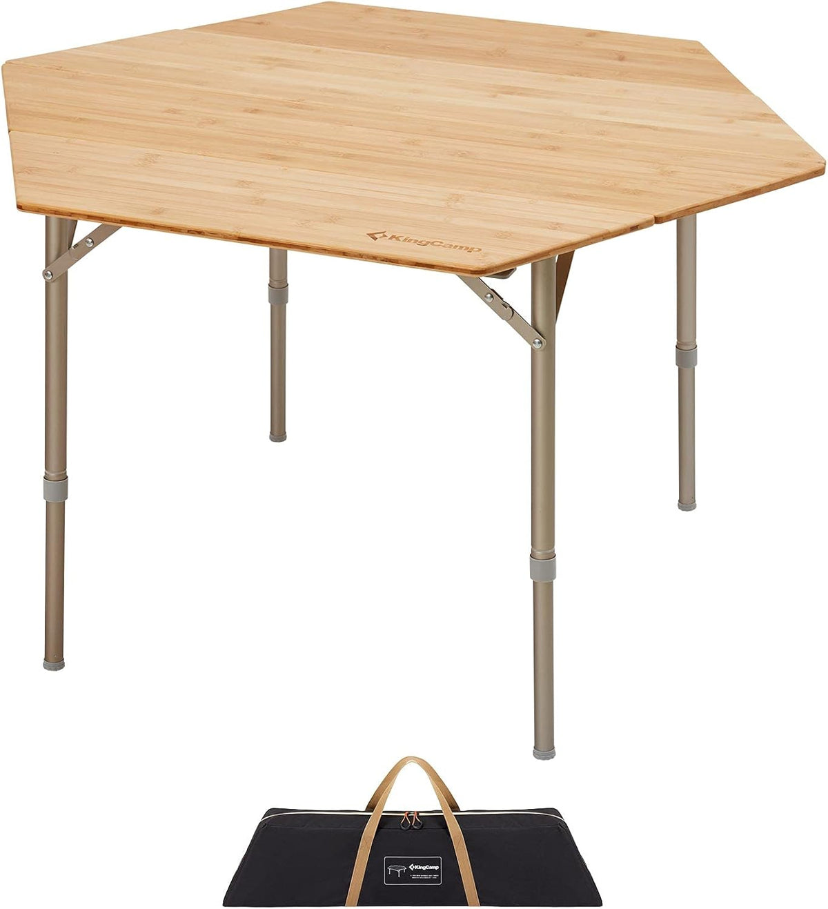 Bamboo Folding Camping Table with Carry Bag W1669