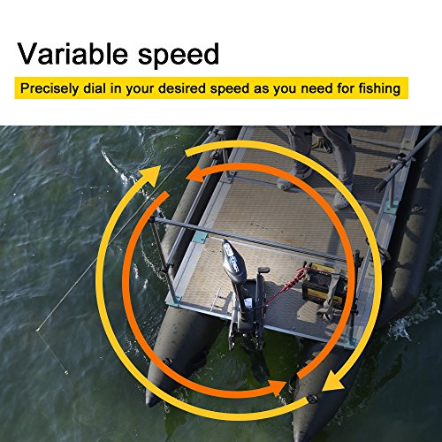 12V 55LBS 54" Shaft Bow Mount Electric Trolling Motor with 2.4G Remote Control R3520