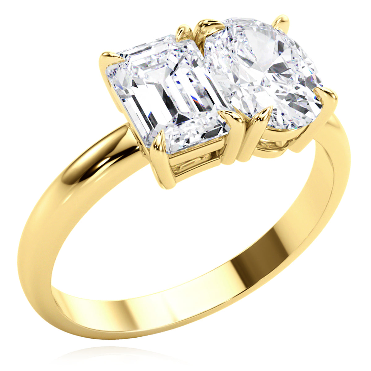 18K Yellow Gold Engagement Ring H7549