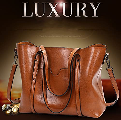 Brown Leather Top Handle Satchel Tote Bag C15276