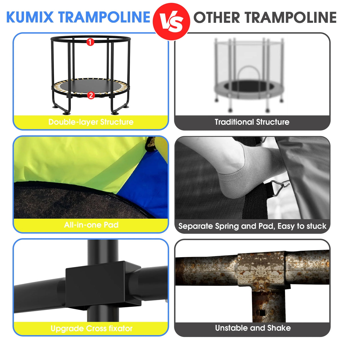 60'' Trampoline with Enclosure, Basketball Hoop and Swings G6262