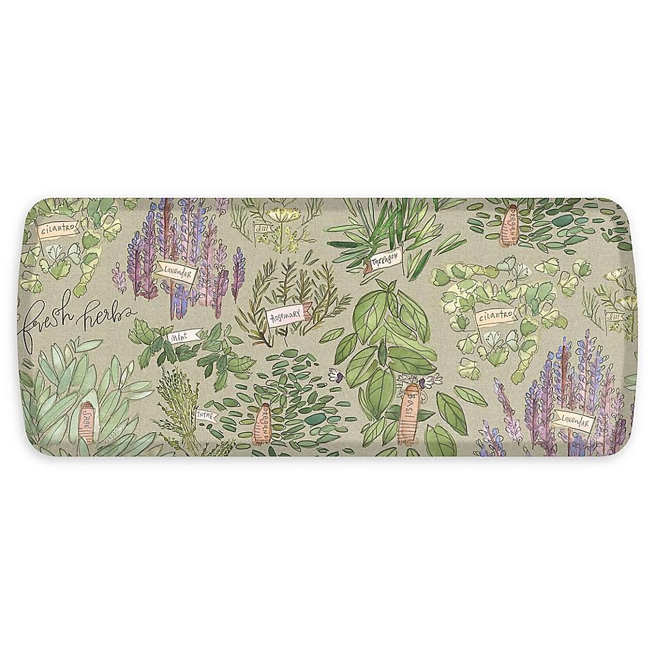 Fresh Herbs 20x22 x 48x22 Floor Mat in Warm Stone A535