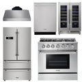 36 Propane Gas Range, Range Hood, Refrigerator, Dishwasher, Wine Cooler M102558