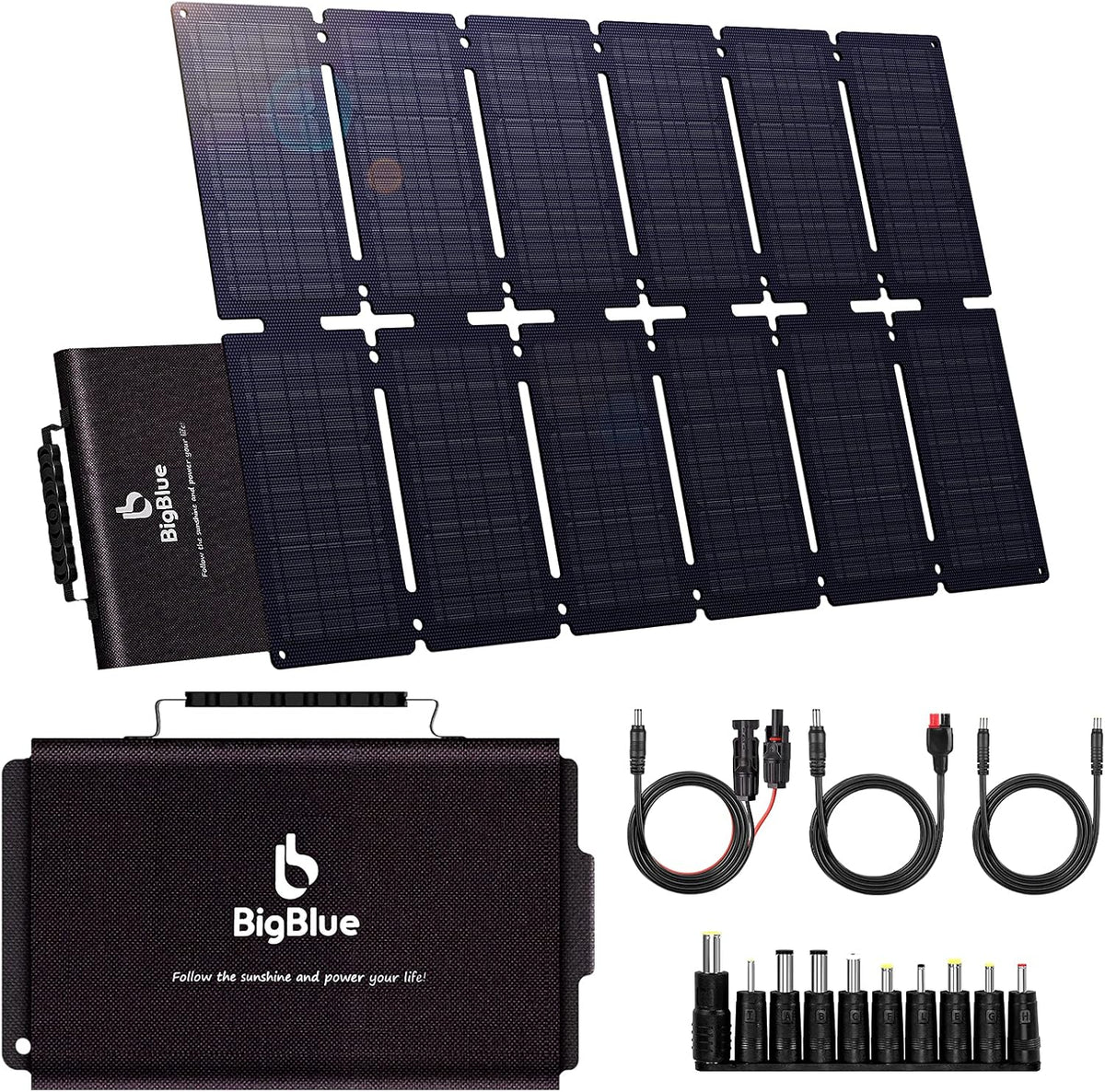 100W ETFE Portable Solar Panels with Kickstands, IP65 Waterproof U196163