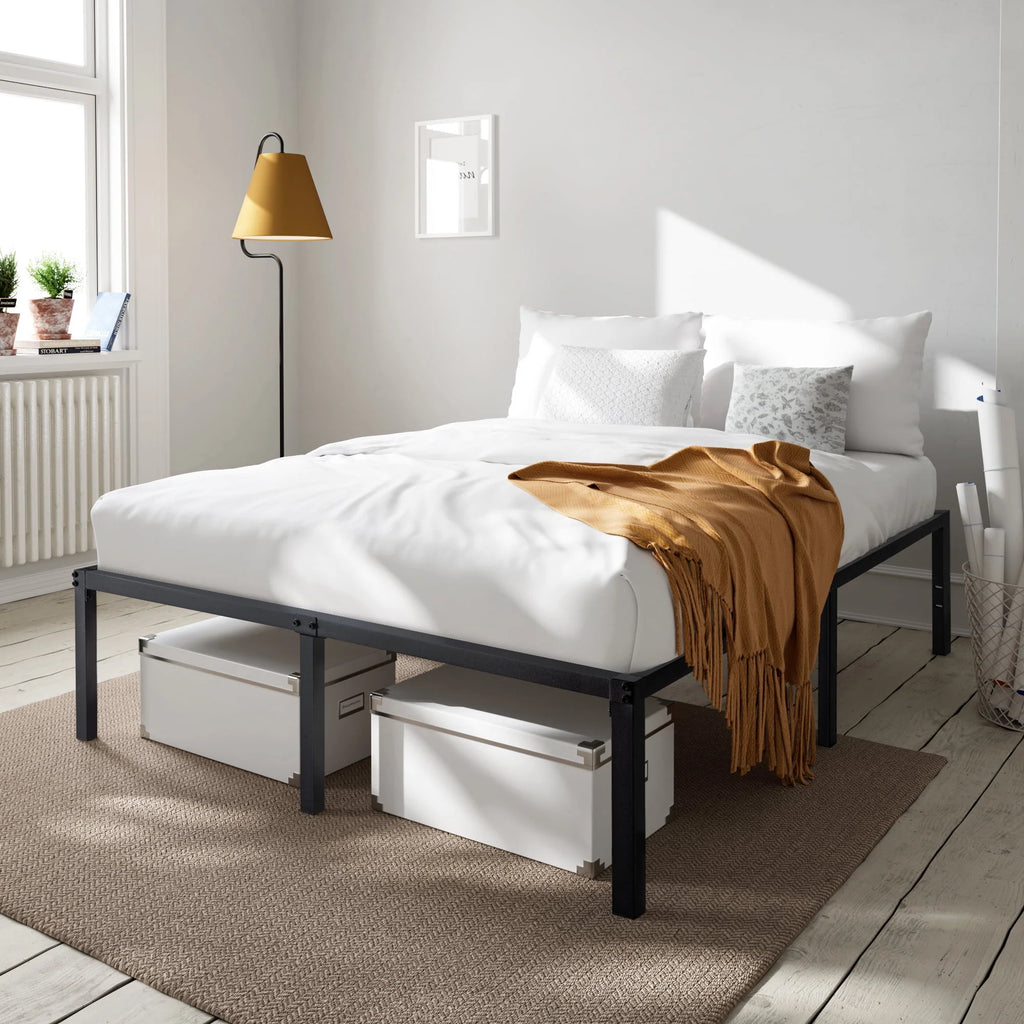 Heavy Duty Full Size Metal Platform Bed Frame with Under Bed Storage I935