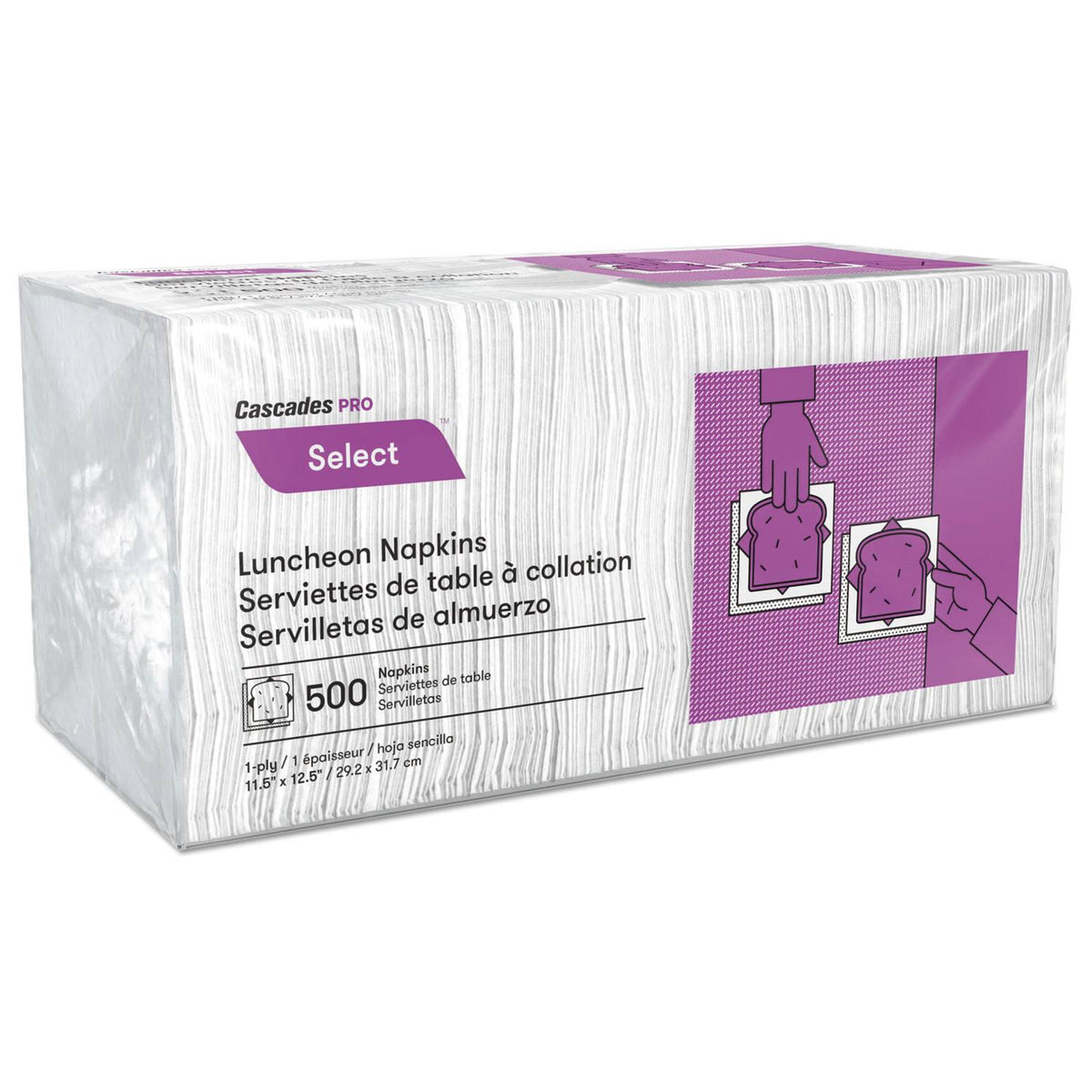 1 Ply White Luncheon Napkins 6000/Carton J5612