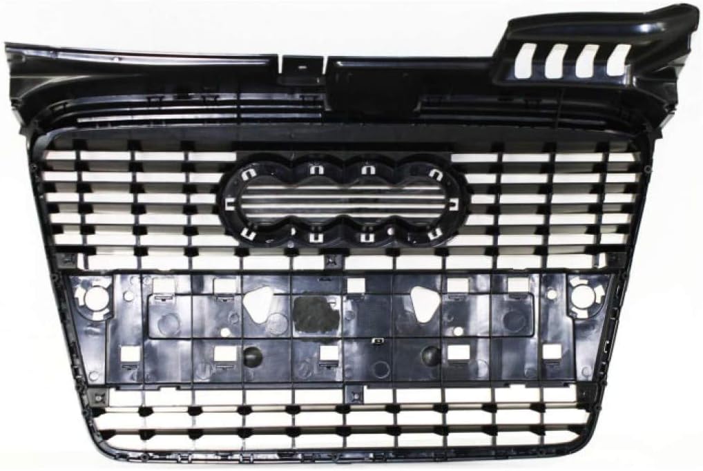Chrome Shell with Black Insert Grille Assembly for Audi A4 E689265