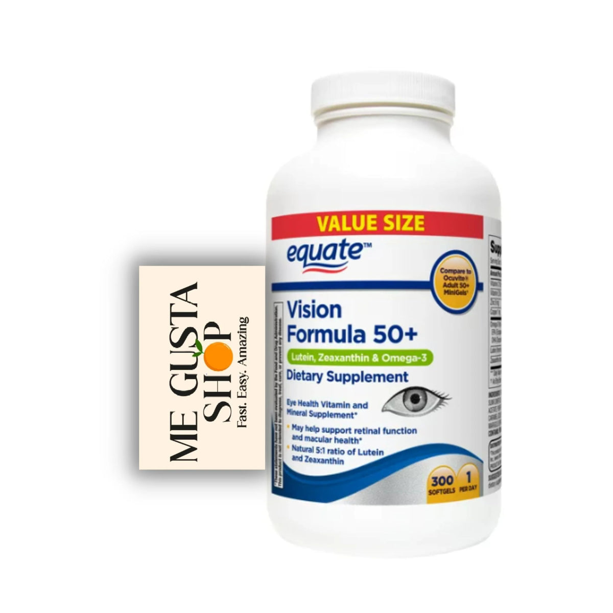 50+ Soft Gels Dietary Supplement 300 Count B22681