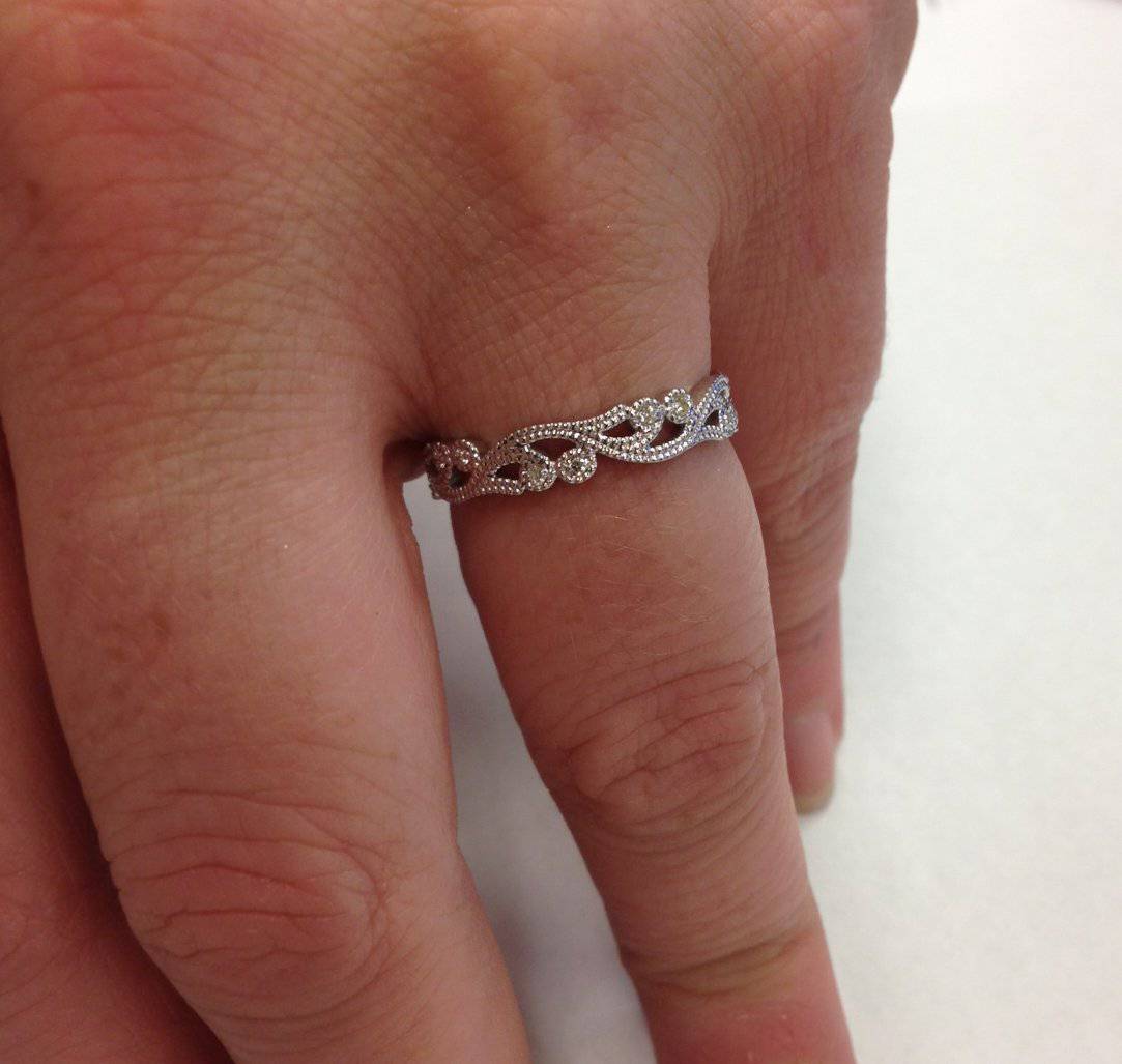 1/6ct Diamond Ring 14K White Gold N3365