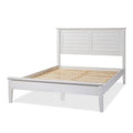 White Queen Size Pine Platform Bed J682