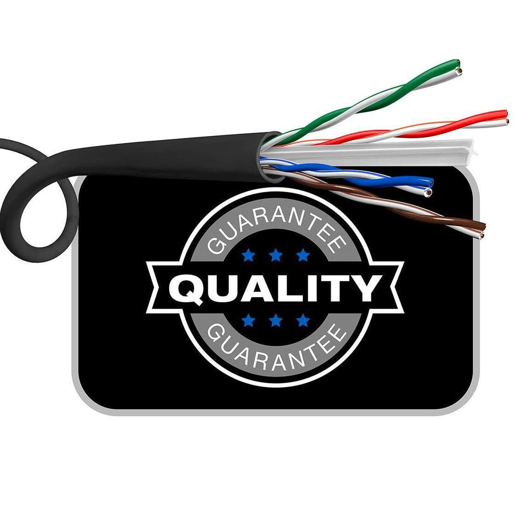 1000ft Cat6 Bulk Bare Copper Ethernet Cable Black J515554