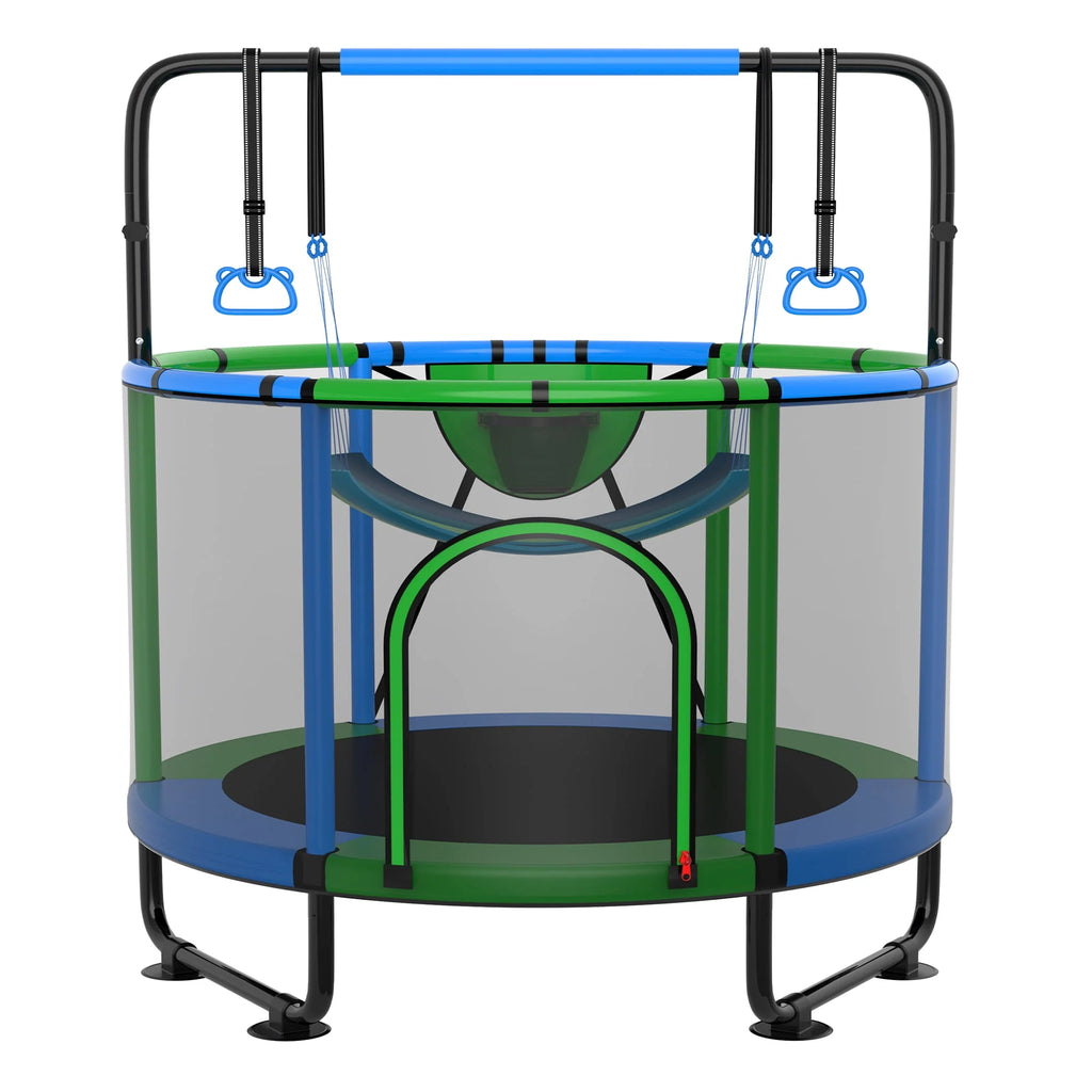 60'' Trampoline with Enclosure, Basketball Hoop and Swings G6262