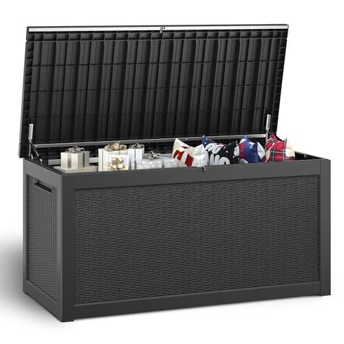 31 Gallon Outdoor Storage Box Waterproof Deck Box Y539479