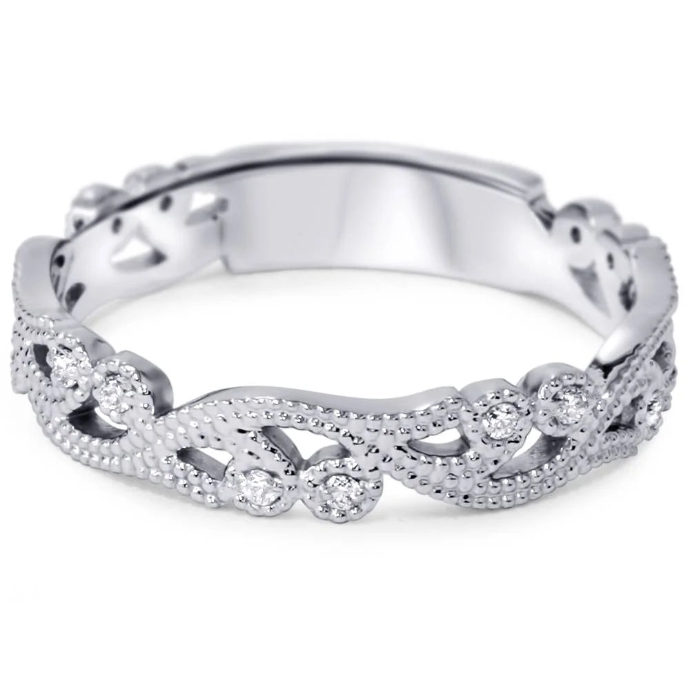 1/6ct Diamond Ring 14K White Gold N3365