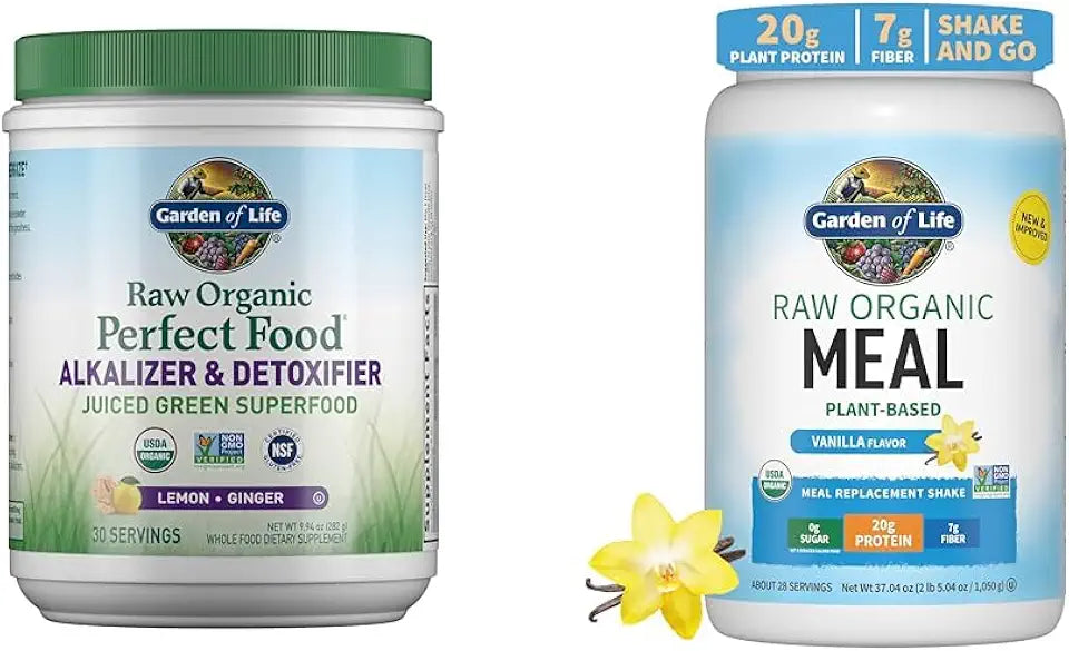 Organic Greens Superfood Powder Vegan Protein Powder Meal Replacement Shakes Vanilla Pea Protein Q97369