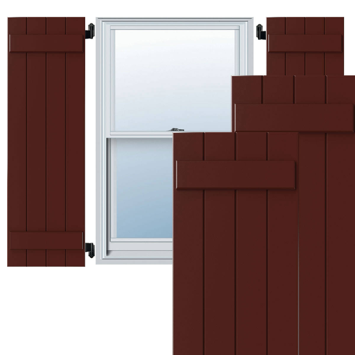 Composite Board-n-Batten Shutters, Per Pair X503