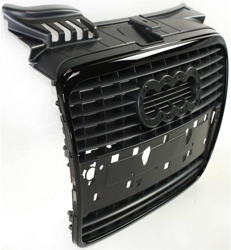 Chrome Shell with Black Insert Grille Assembly for Audi A4 E689265