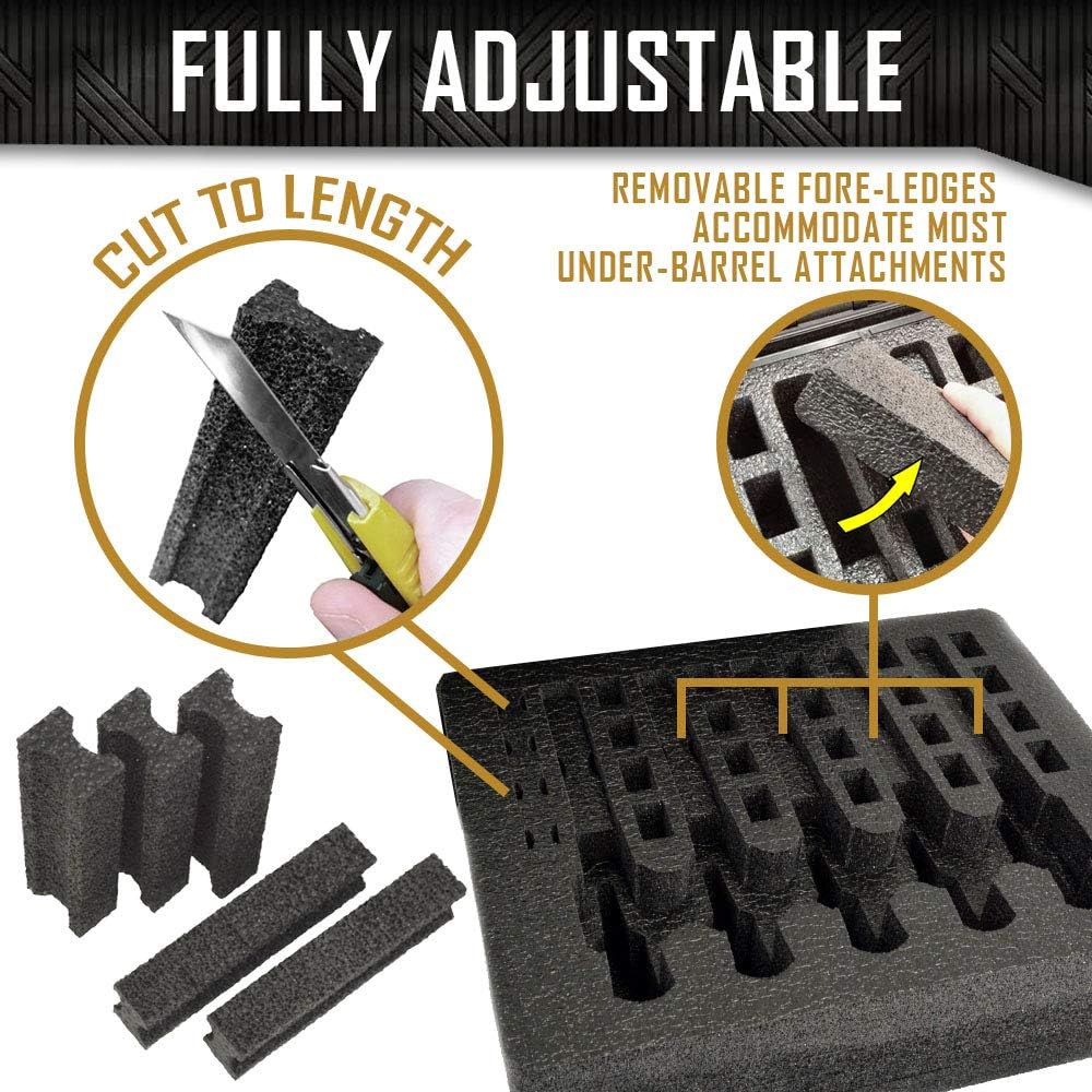 2 Piece Set Pre-Cut Polyethylene Foam Insert for Pelican 1550 Case B7714