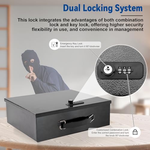 Fireproof Document Box with Combo Lock L4145