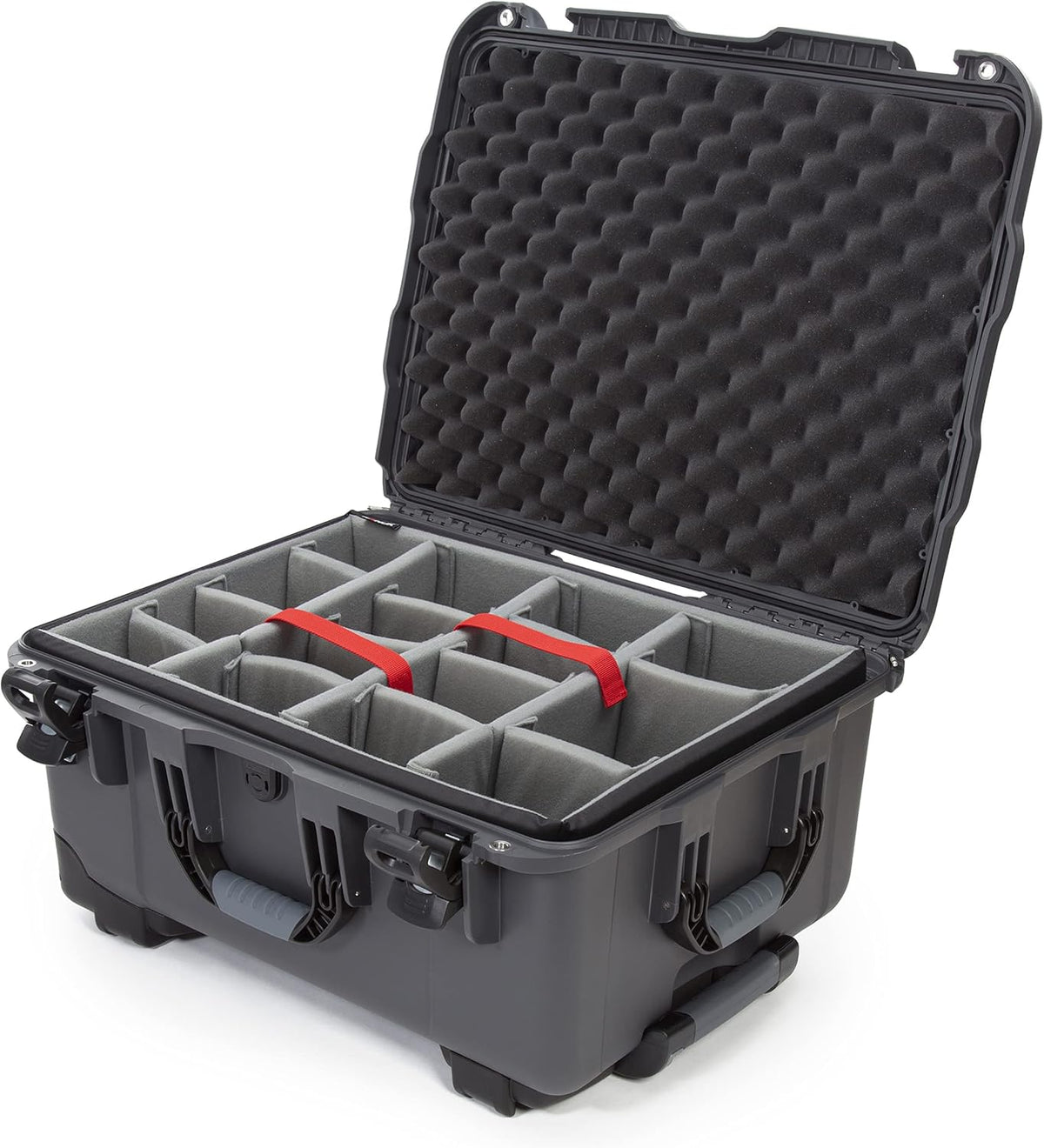 Waterproof Hard Case with Wheels and Padded Divider D598450