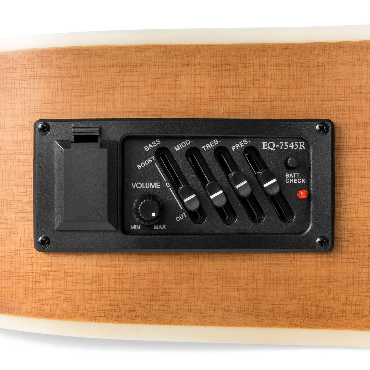 Natural Acoustic Electric Cutaway Guitar Set with Capo, E-Tuner, Bag, Picks, Strap K478751