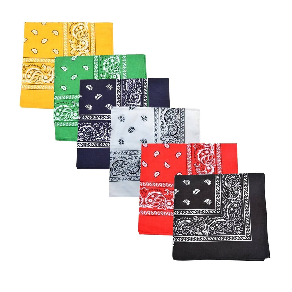 132 Pack Paisley 100% Polyester Bandanas F1484