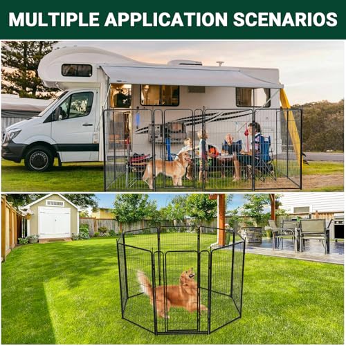 40 inch 18 Ft 8 Panels Heavy Duty Metal Dog Playpen P9901