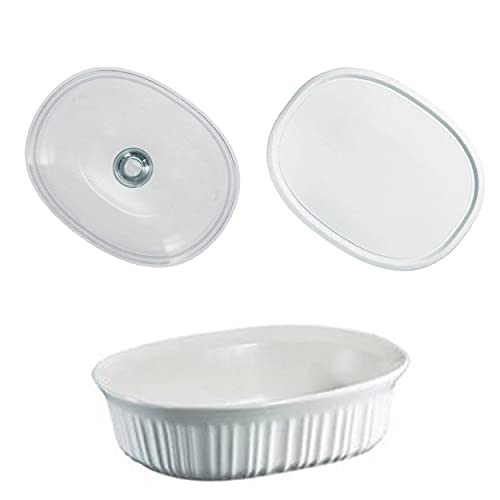 1.5 Quart Oval Casserole with Glass and Plastic Lid K534