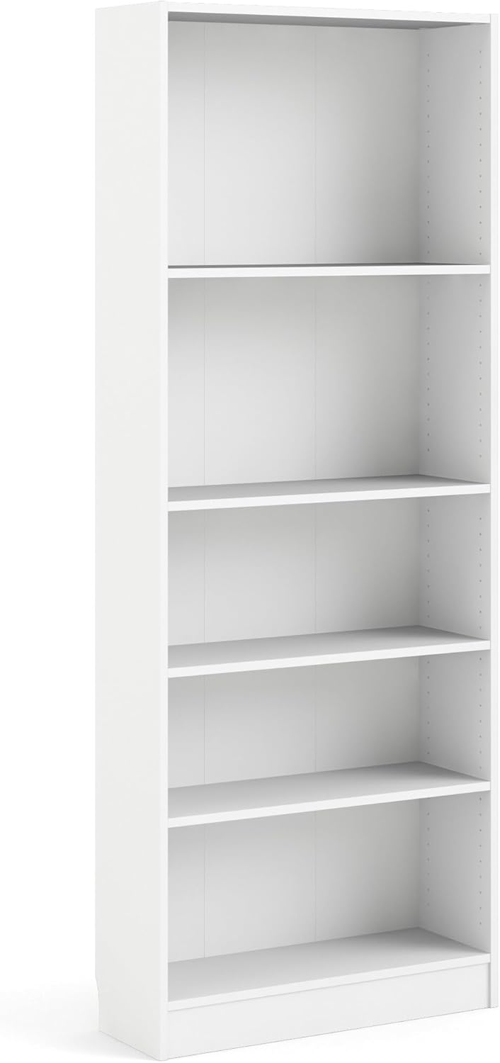 White 5 Shelf Bookcase J293188