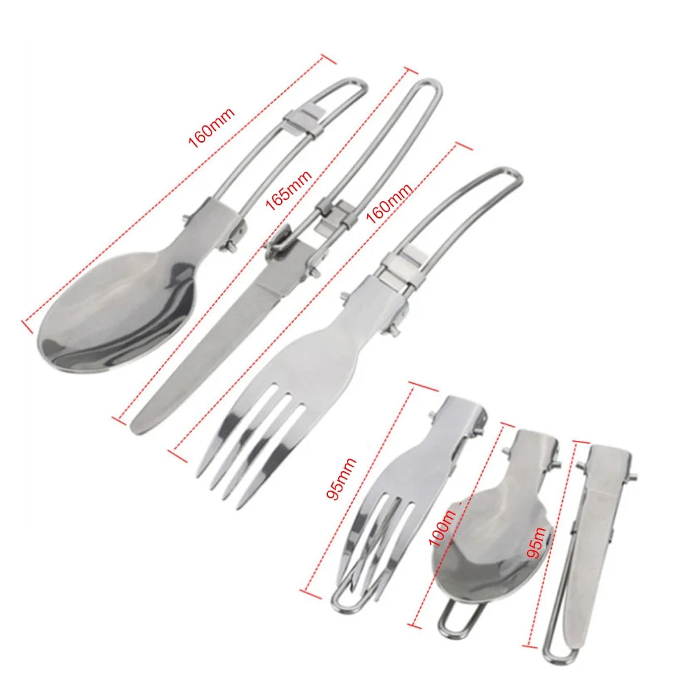 Ultralight Camping Cookware Utensils Tableware Set Pot Pan 1 2 Persons O694