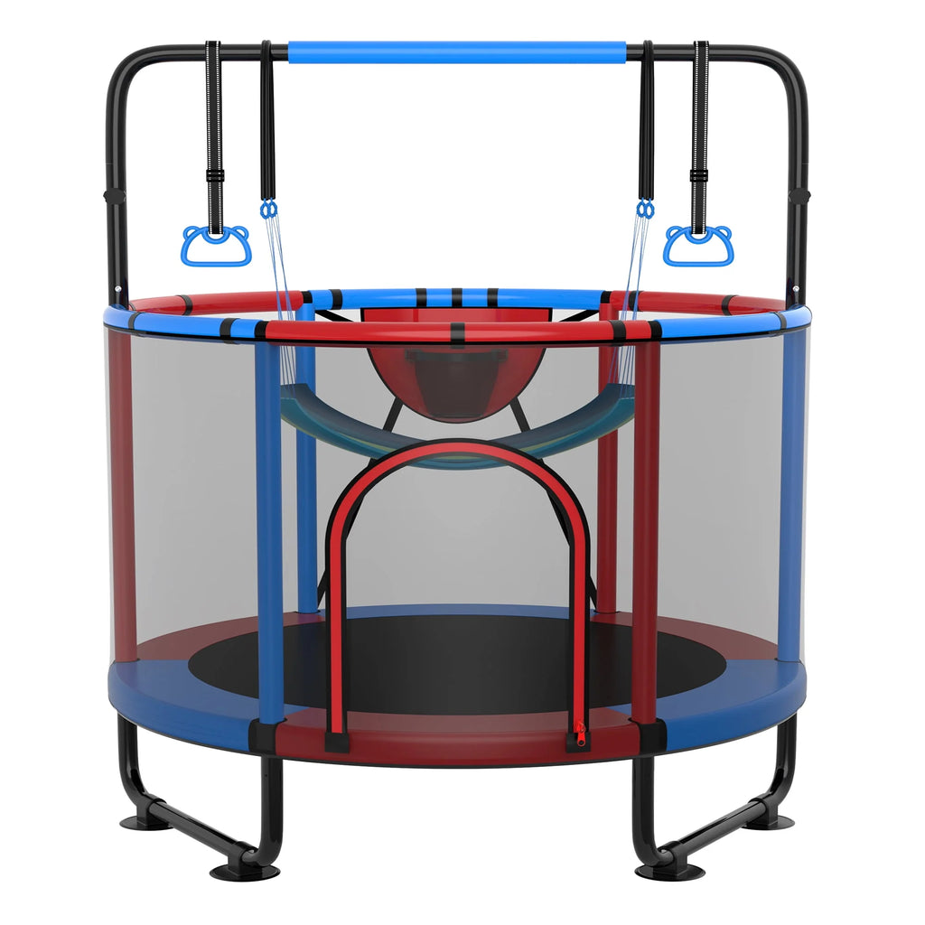 60'' Trampoline with Enclosure, Basketball Hoop and Swings G6262