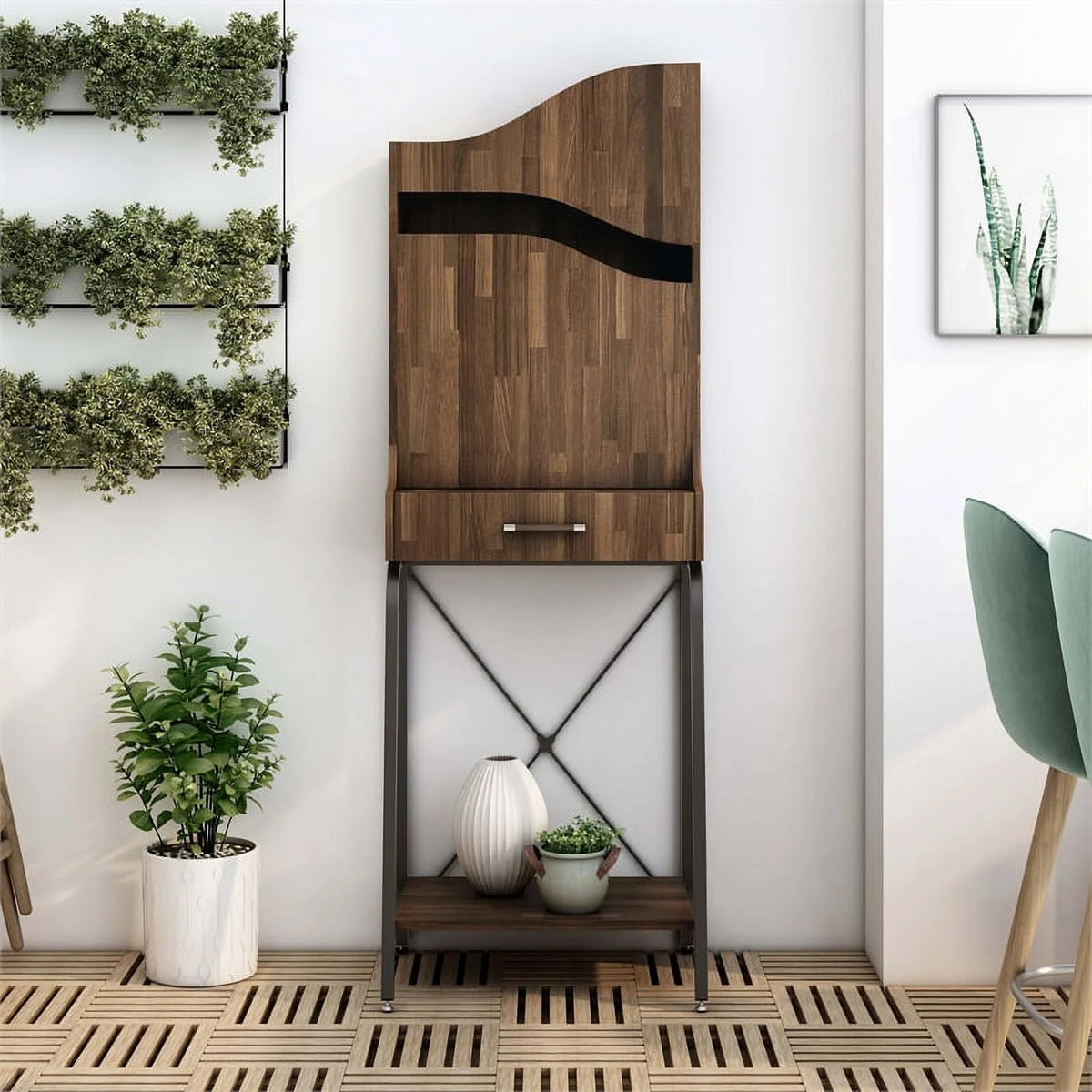 Wood 2-Shelf Mini Bar F6740