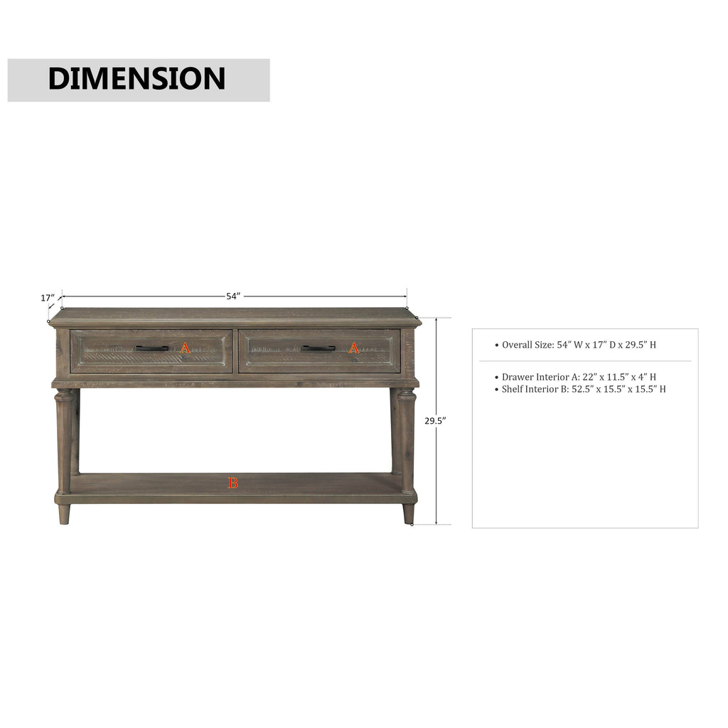 Driftwood Light Brown Sofa Table W253518