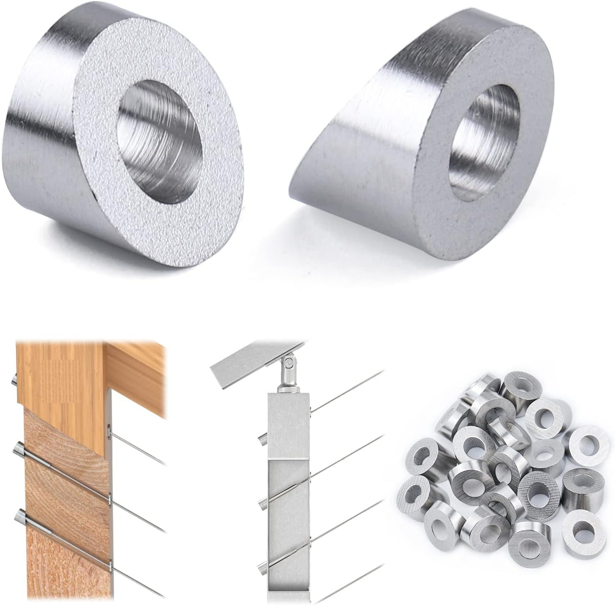 20 Pack Stainless Steel Angle Beveled Washer K8338