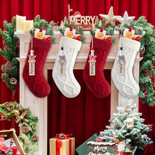 18 Inches 4 Pack Knitted Christmas Stockings R2291