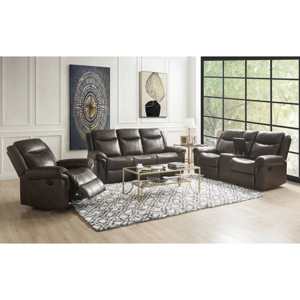 Brown Leather Recliner A12920
