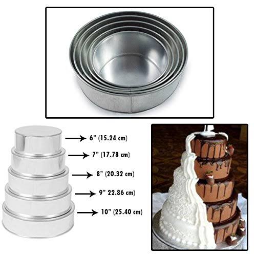 Set of 5 Tier Round Cake Tins N143
