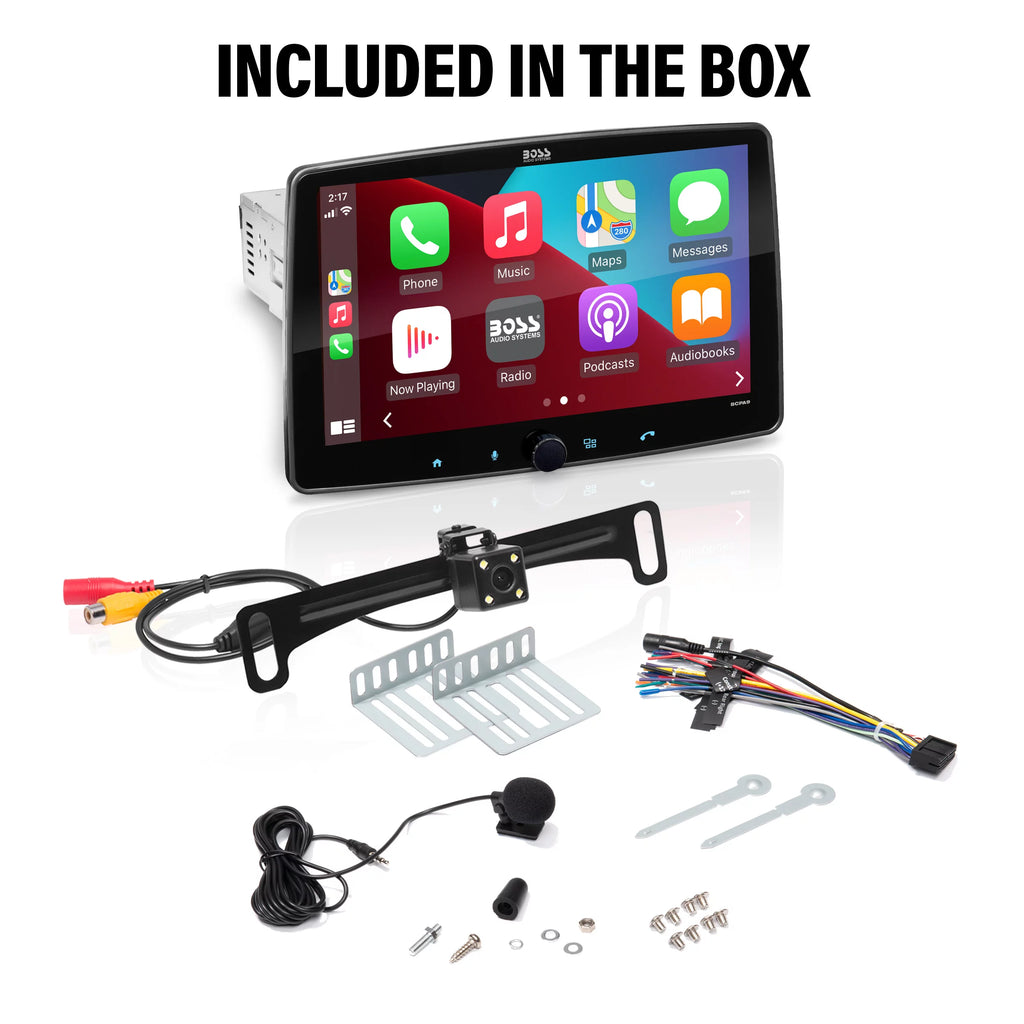 1 Din CarPlay Android Auto Stereo with Backup Camera N539043
