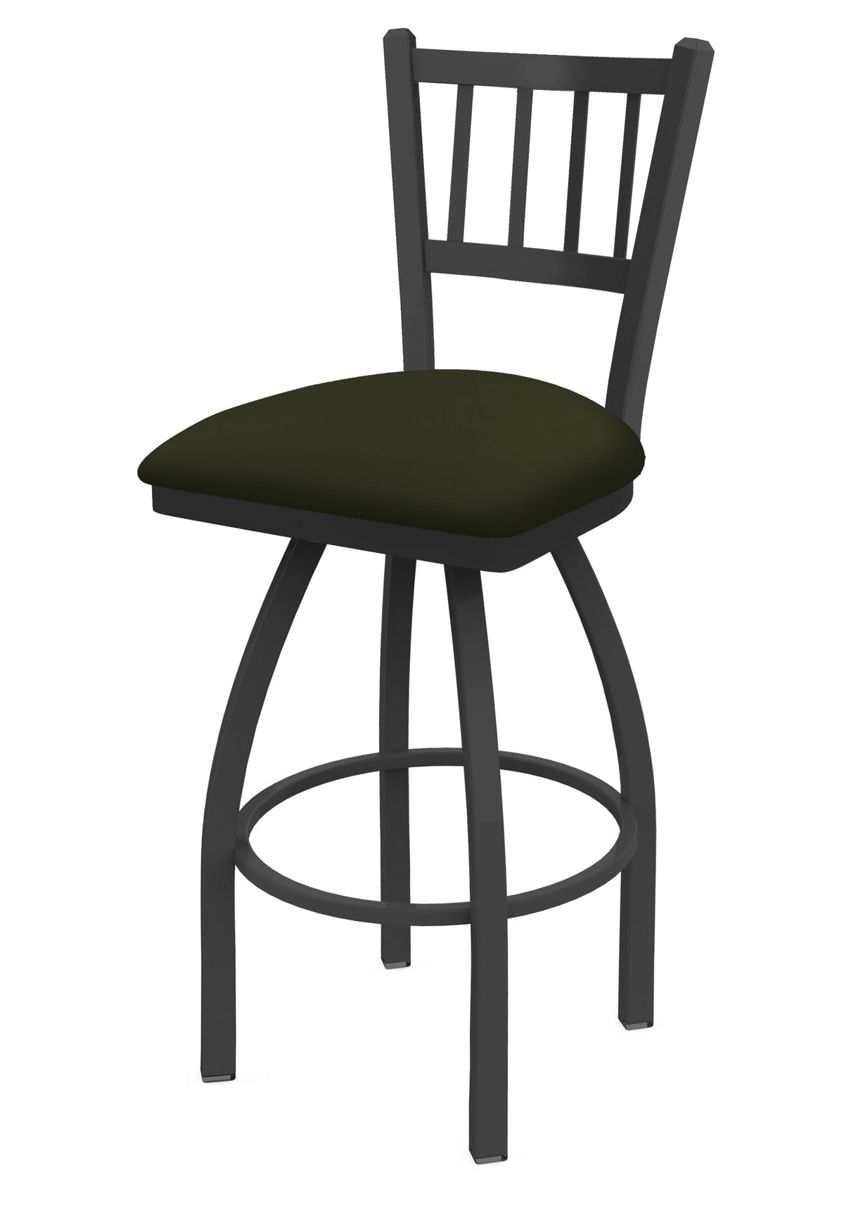 25x22 Swivel Counter Stool with Pewter Finish and Pine Seat C843